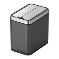Ведро для мусора TC-020112-07/сенсорное/прямоугольное/Graphite/12л (KR5583)
